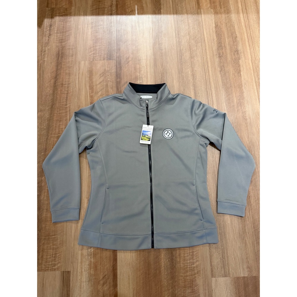 Pebble Beach Performance Jacket Women L Gray Full Zip Golf 2022 PBPA 7279-C8